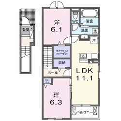 メゾンルミネ五個荘Ⅰの物件間取画像